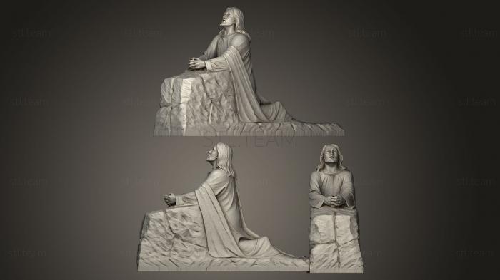 3D модель Иисус на камне (STL)